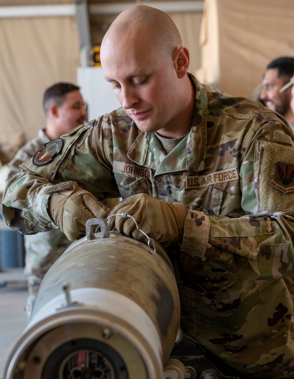 Disassembling GBU-12s at PSAB