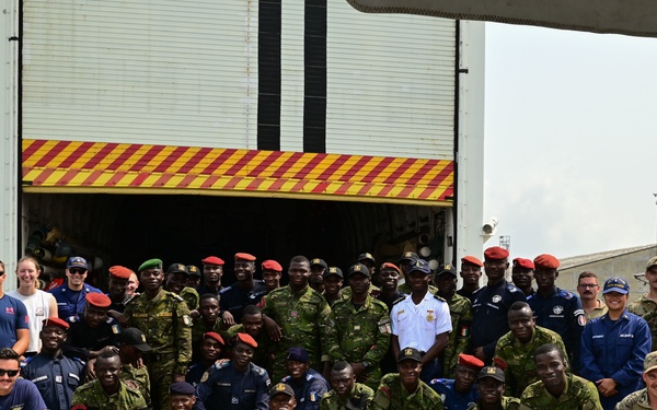 USCGC Spencer (WMEC 905) conducts boarding procedure training with the Ivorian Navy and Gendarmerie