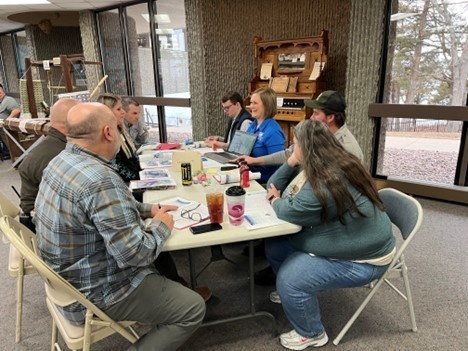 The Kansas City District, U.S. Army Corps of Engineers hosted an emergency preparedness tabletop exercise with local emergency management agencies at Harry S Truman Lake on Feb. 16, 2023.