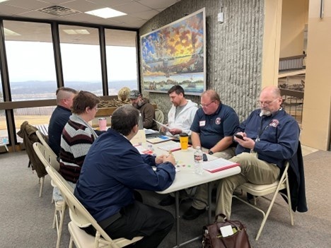 The Kansas City District, U.S. Army Corps of Engineers hosted an emergency preparedness tabletop exercise with local emergency management agencies at Harry S Truman Lake on Feb. 16, 2023.