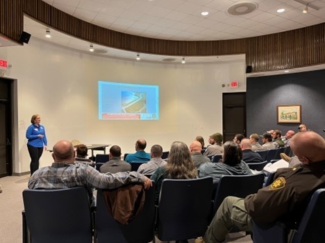 The Kansas City District, U.S. Army Corps of Engineers hosted an emergency preparedness tabletop exercise with local emergency management agencies at Harry S Truman Lake on Feb. 16, 2023.