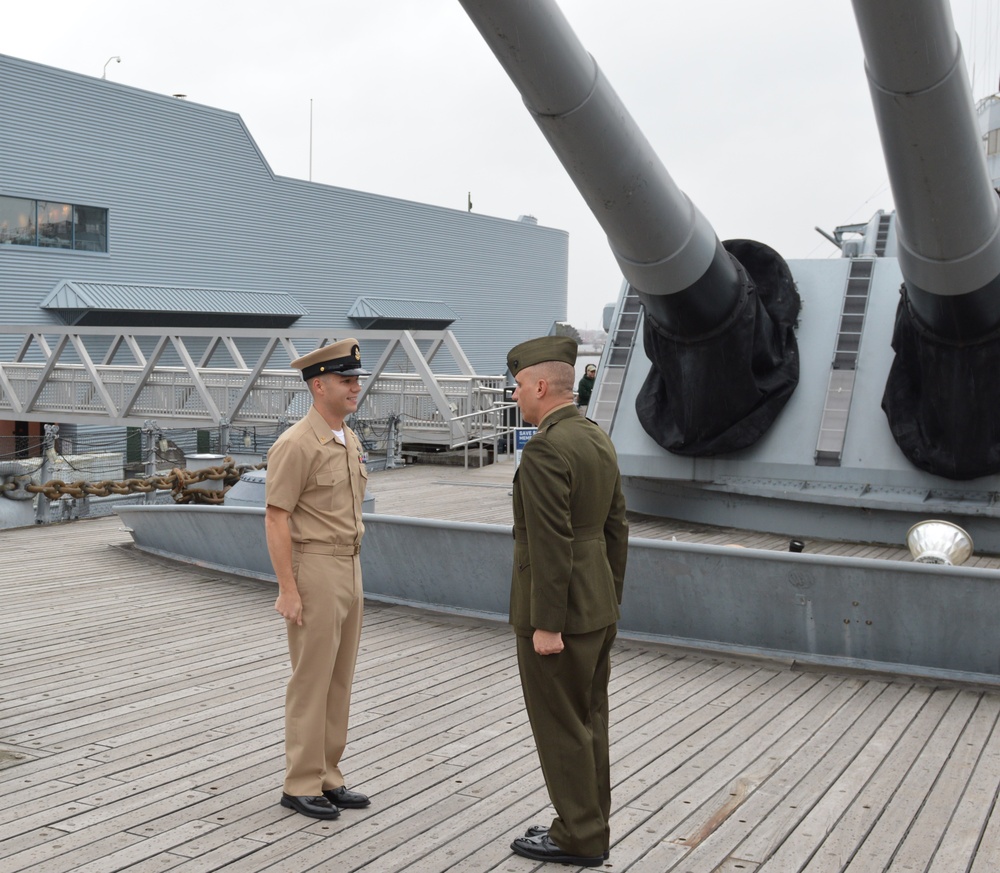 Naval Museum hosts a reenlistment ceremony