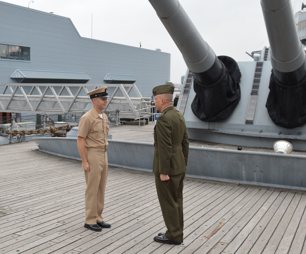 Naval Museum hosts a reenlistment ceremony