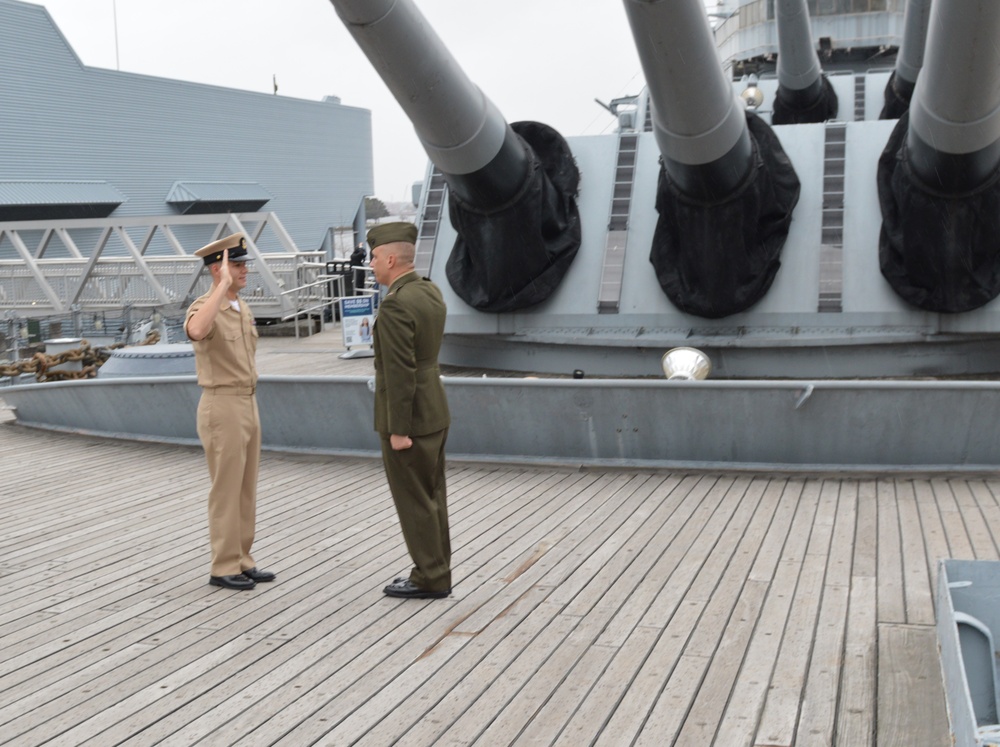 Naval Museum hosts a reenlistment ceremony