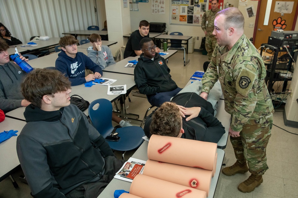 Army recruiter partners with high schools to provide medical training, discuss opportunities