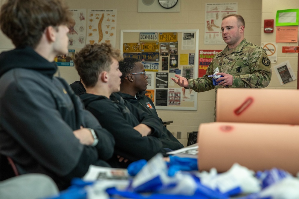 Army recruiter partners with high schools to provide medical training, discuss opportunities