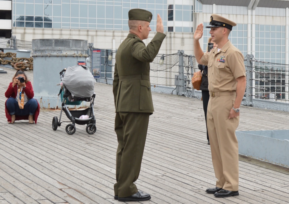 Hampton Roads Naval Museum hosts a re-enlistment ceremony