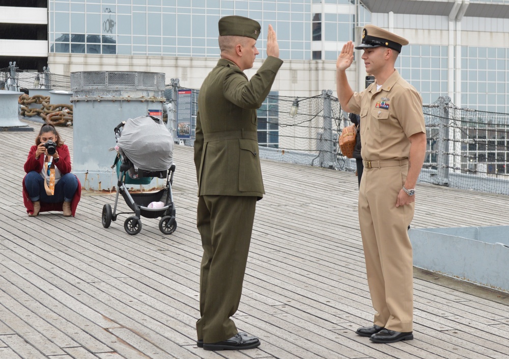 Reenlistment ceremony aboard Battleship Wisconsin