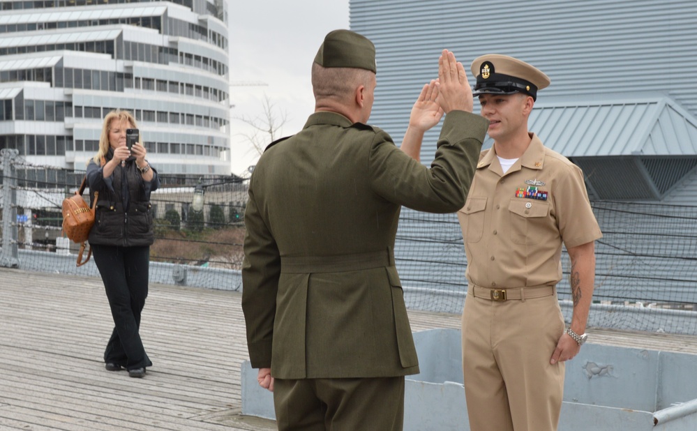 Reenlistment ceremony aboard Battleship Wisconsin