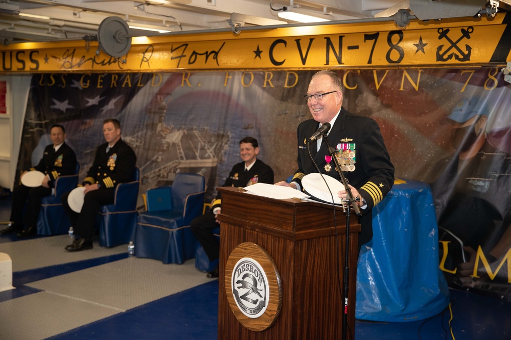 Destroyer Squadron TWO Holds Change of Command