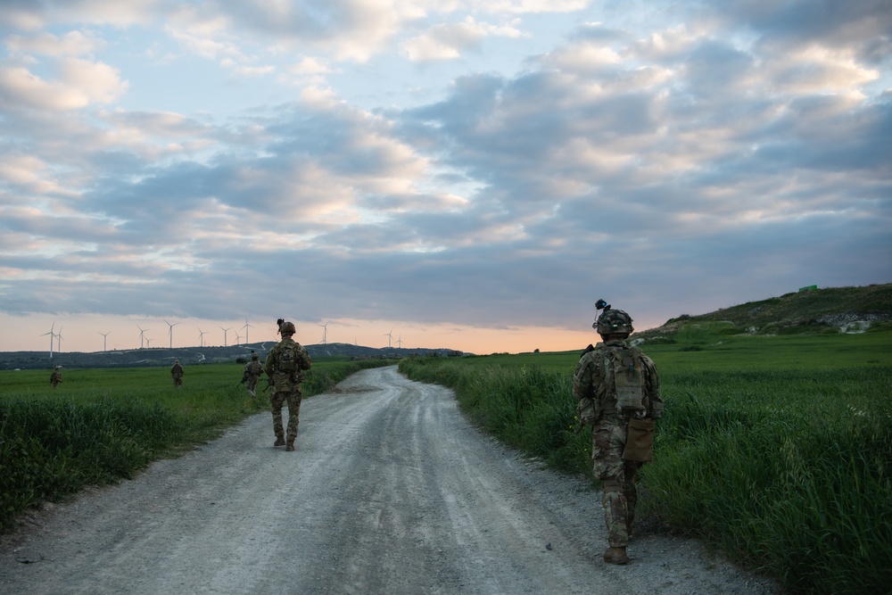 Able Company Paratroopers Conduct Squad Training with Cypriot Troops