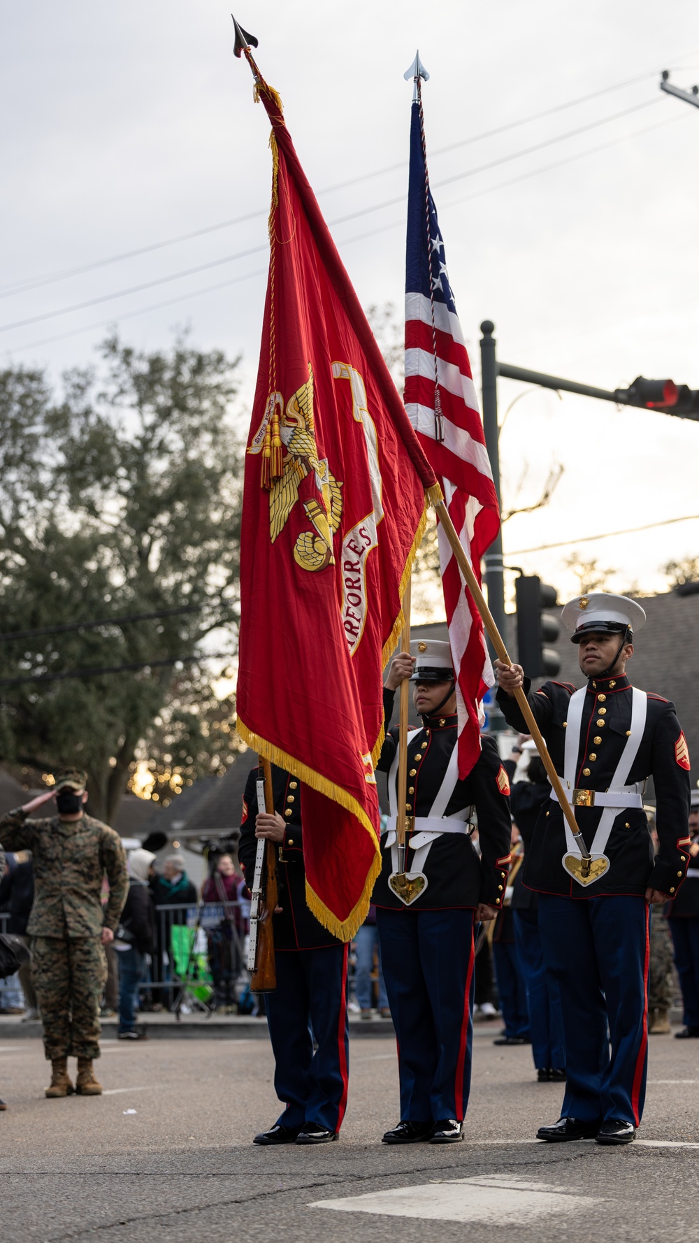 U.S. Marines Participate in New Orleans Mardi Gras Parades