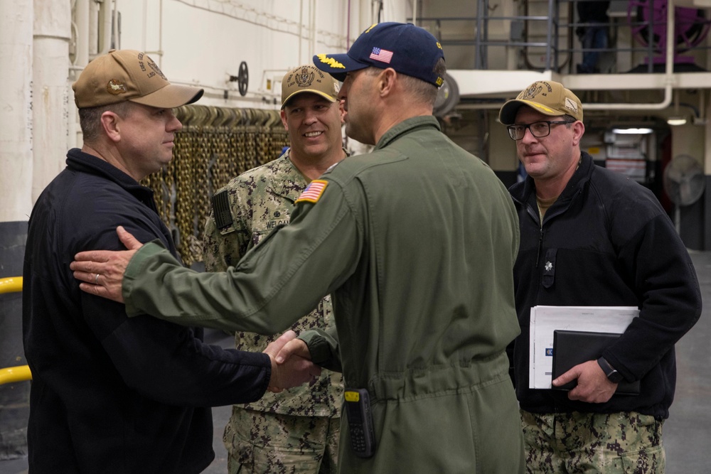 USS Tripoli Hosts Amphibious Squadron One Triads