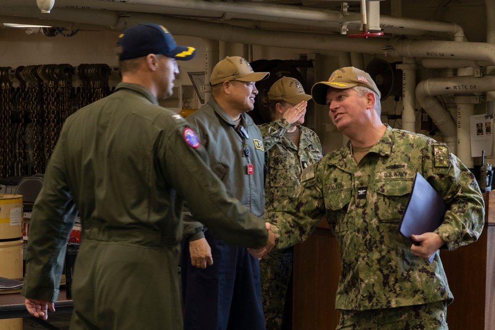 USS Tripoli Hosts Amphibious Squadron One Triads