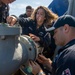 USS Paul Hamilton Sailors Set Fueling Hose