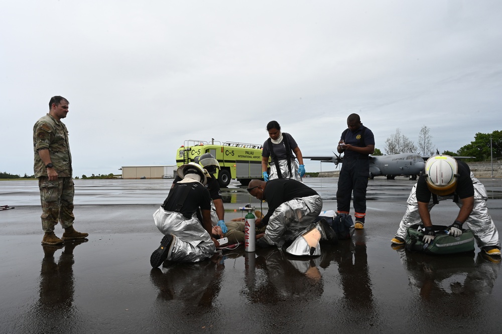 Aircraft rescue and fire fighting exercise