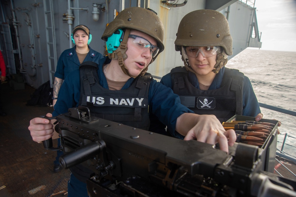 Sailors Participate In Live Fire Exercise