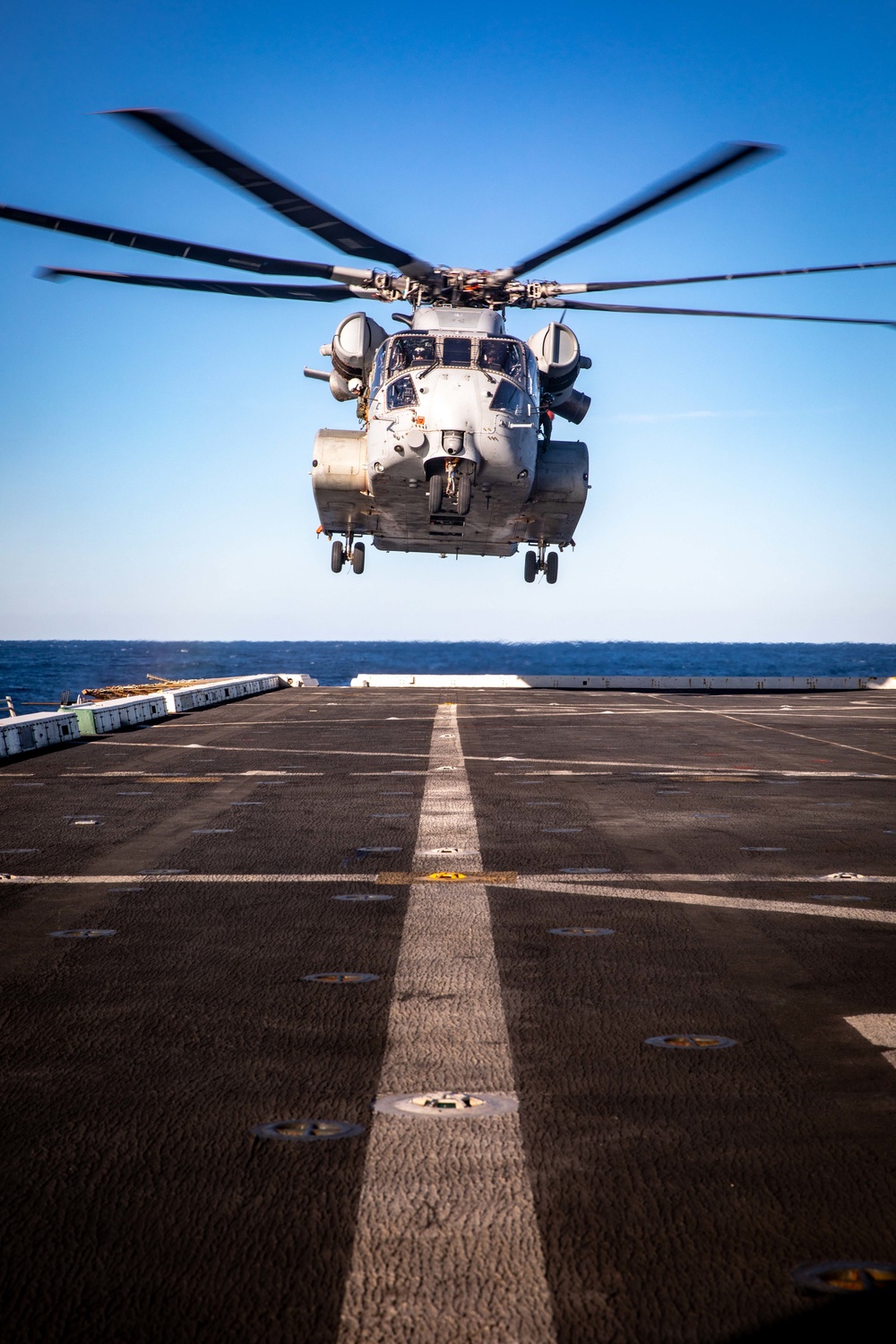 Sea Trials: CH-53K operates aboard USS Arlington