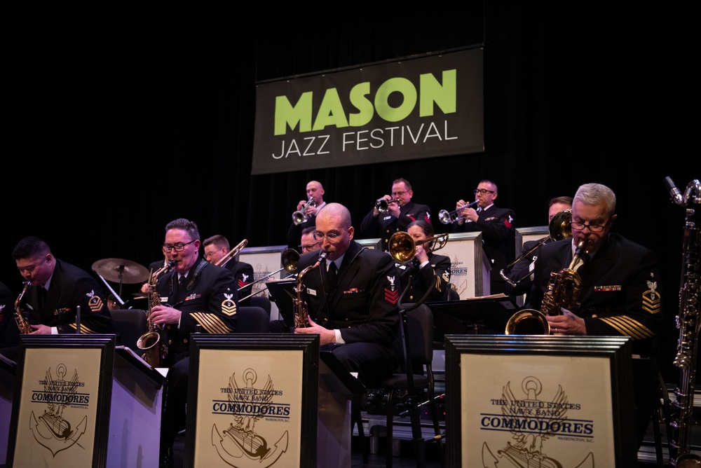 U.S. Navy Band Commodores jazz ensemble performs at George Mason University Jazz Festival