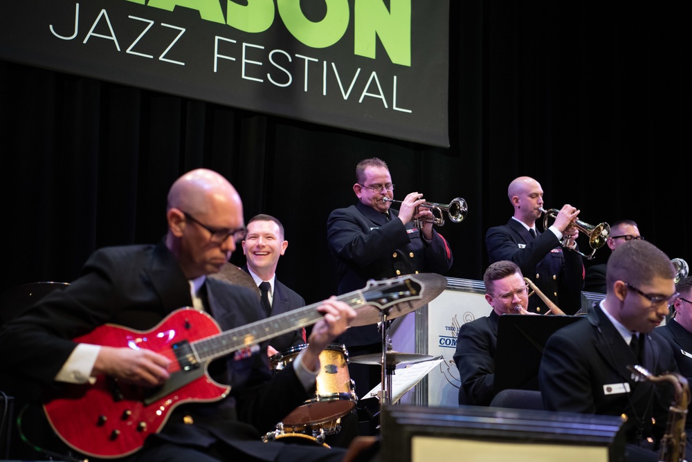 U.S. Navy Band Commodores jazz ensemble performs at George Mason University Jazz Festival