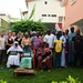 Members of USCGC Spencer (WMEC 905) celebrate Ensign Mohammad Diakite’s homecoming at his family’s home in Côte d’Ivoire