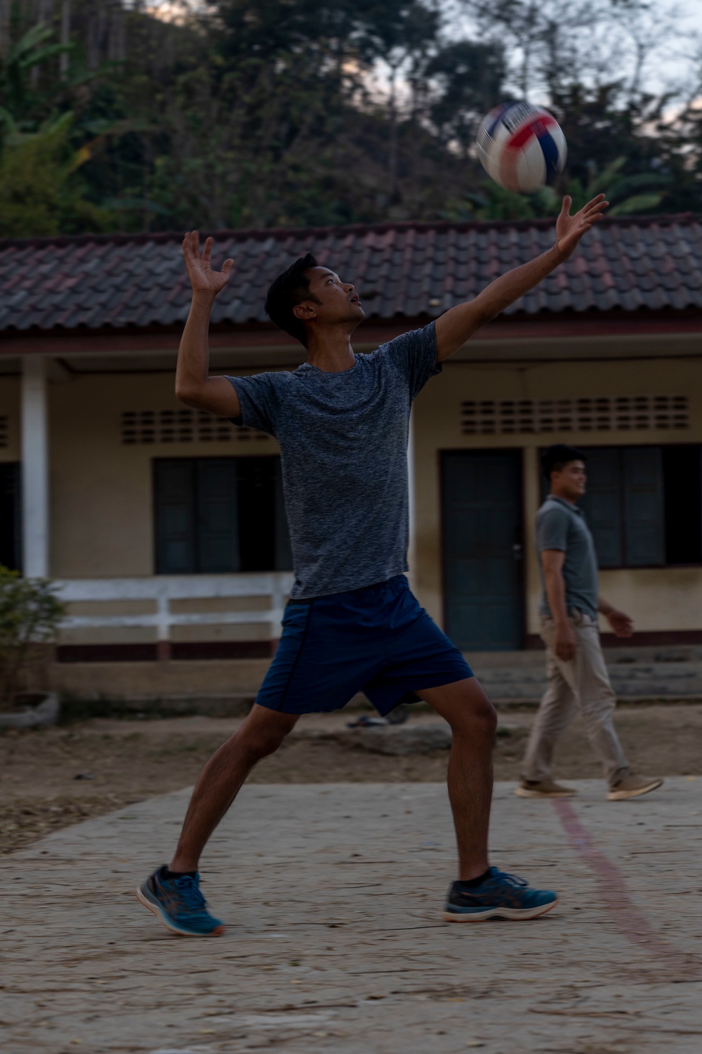 DPAA members play volleyball with local community