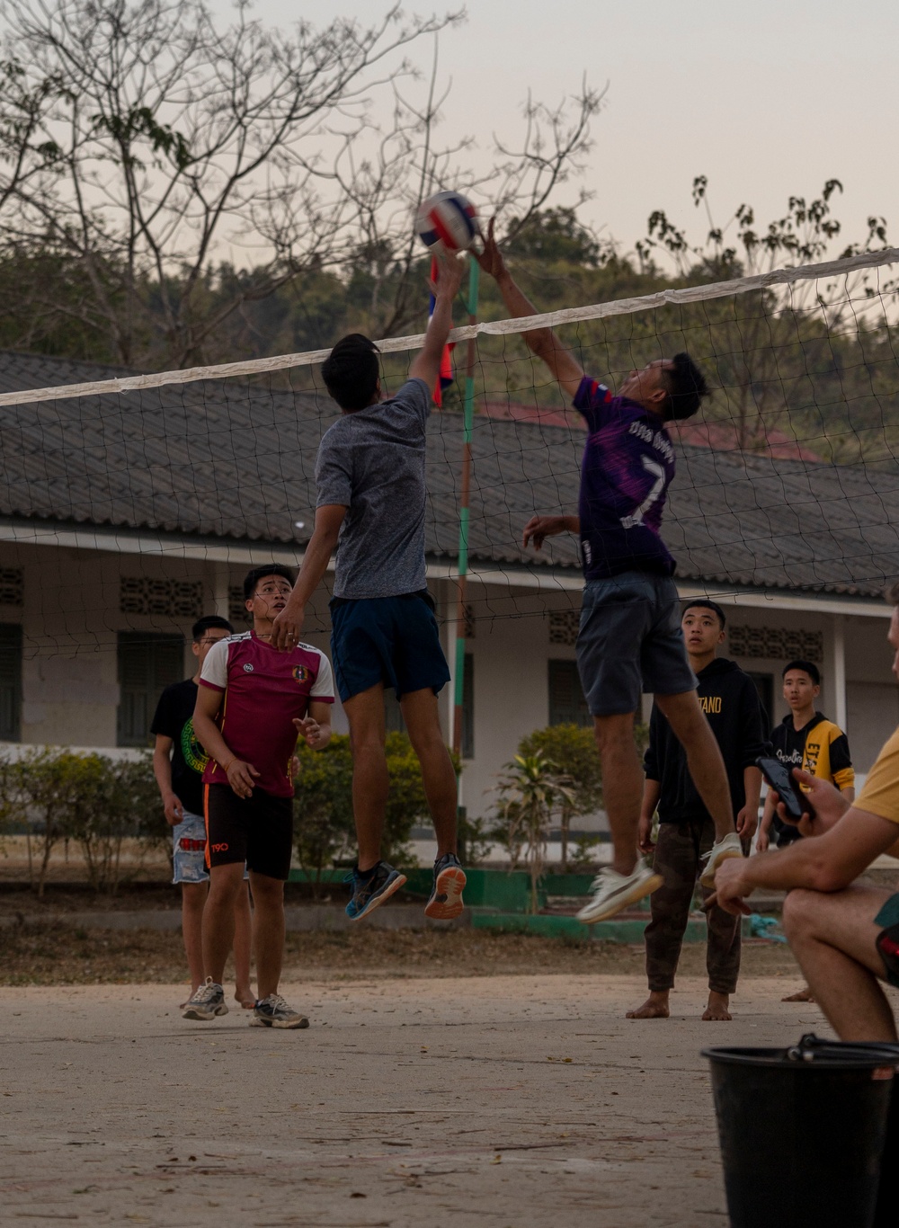 DPAA members play volleyball with local community