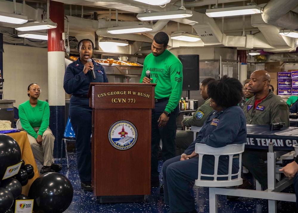 USS George H.W. Bush (CVN 77) Celebrates African-American History Month