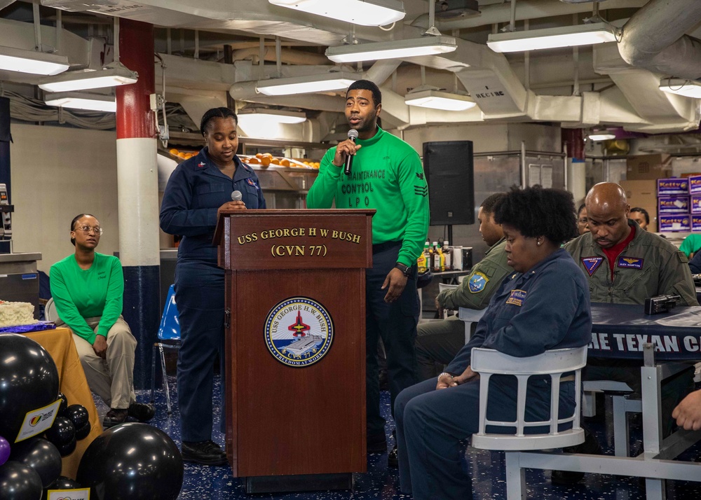 USS George H.W. Bush (CVN 77) Celebrates African-American History Month