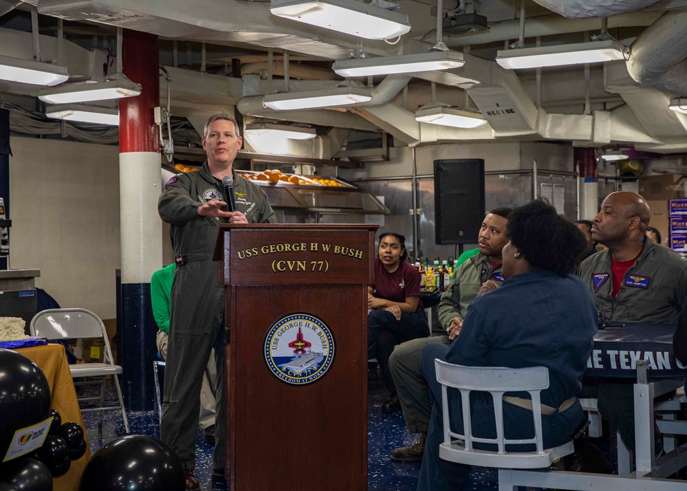 USS George H.W. Bush (CVN 77) Celebrates African-American History Month