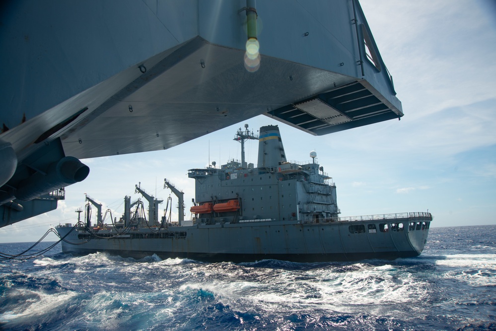 Nimitz Conducts A Replenishment-At-Sea