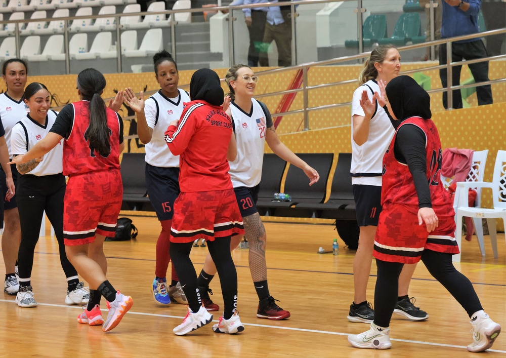 Second Game of Women's Basketball between US Soldiers and Kuwaitis, February, 2023