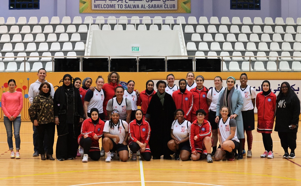 Second Game of Women's Basketball between US Soldiers and Kuwaitis, February, 2023