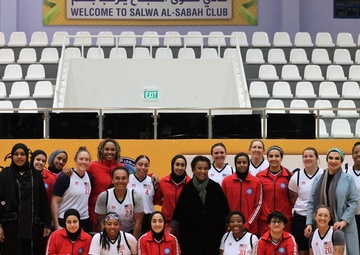 Second Game of Women's Basketball between US Soldiers and Kuwaitis, February, 2023