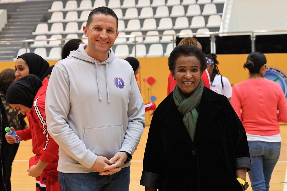 Second Game of Women's Basketball between US Soldiers and Kuwaitis, February, 2023