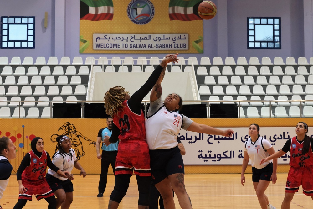Second Game of Women's Basketball between US Soldiers and Kuwaitis, February, 2023