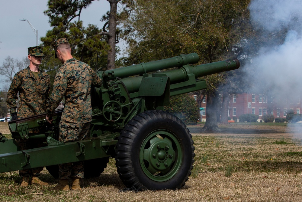 Presidents' Day 21-Gun Salute on MCB Camp Lejeune