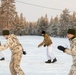 Charlie Troop, 3-71 Cavalry Regiment, 1BCT, 10th Mountain Division train with Finnish soldiers on a ski obstacle course during Defense Exercise North in Sodankyla Garrison, Finland, during Exercise Arctic Forge '23 on Feb. 21, 2023