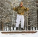 Charlie Troop, 3-71 Cavalry Regiment, 1BCT, 10th Mountain Division train with Finnish soldiers on a ski obstacle course during Defense Exercise North in Sodankyla Garrison, Finland, during Exercise Arctic Forge '23 on Feb. 21, 2023