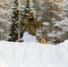 Charlie Troop, 3-71 Cavalry Regiment, 1BCT, 10th Mountain Division train with Finnish soldiers on a ski obstacle course during Defense Exercise North in Sodankyla Garrison, Finland, during Exercise Arctic Forge '23 on Feb. 21, 2023