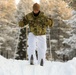 Charlie Troop, 3-71 Cavalry Regiment, 1BCT, 10th Mountain Division train with Finnish soldiers on a ski obstacle course during Defense Exercise North in Sodankyla Garrison, Finland, during Exercise Arctic Forge '23 on Feb. 21, 2023