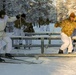 Charlie Troop, 3-71 Cavalry Regiment, 1BCT, 10th Mountain Division train with Finnish soldiers on a ski obstacle course during Defense Exercise North in Sodankyla Garrison, Finland, during Exercise Arctic Forge '23 on Feb. 21, 2023