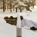 Charlie Troop, 3-71 Cavalry Regiment, 1BCT, 10th Mountain Division train with Finnish soldiers on a ski obstacle course during Defense Exercise North in Sodankyla Garrison, Finland, during Exercise Arctic Forge '23 on Feb. 21, 2023