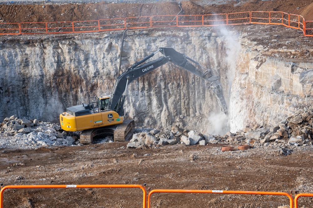 Construction continues at the site of the Louisville VA Medical Center Feb. 15, 2023.