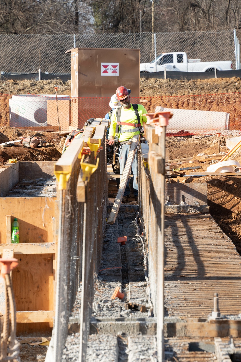 Construction continues at the site of the Louisville VA Medical Center Feb. 15, 2023.