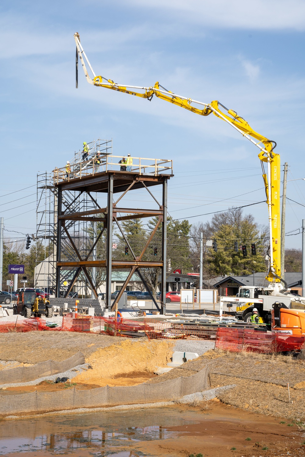 Construction continues at the site of the Louisville VA Medical Center Feb. 15, 2023.