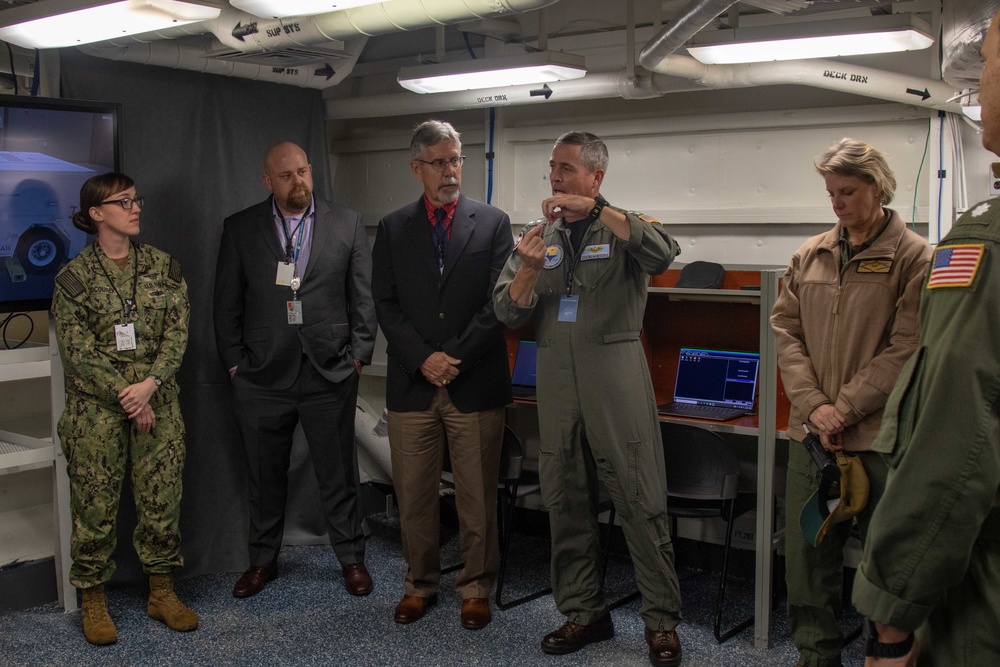 NETC commander Rear Adm. Pete Garvin visits USS Abraham Lincoln