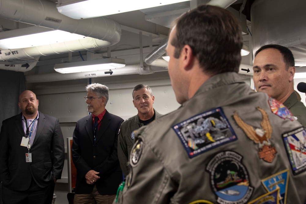 NETC commander Rear Adm. Pete Garvin visits USS Abraham Lincoln