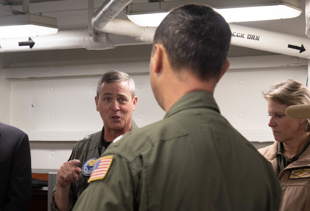 NETC commander Rear Adm. Pete Garvin visits USS Abraham Lincoln