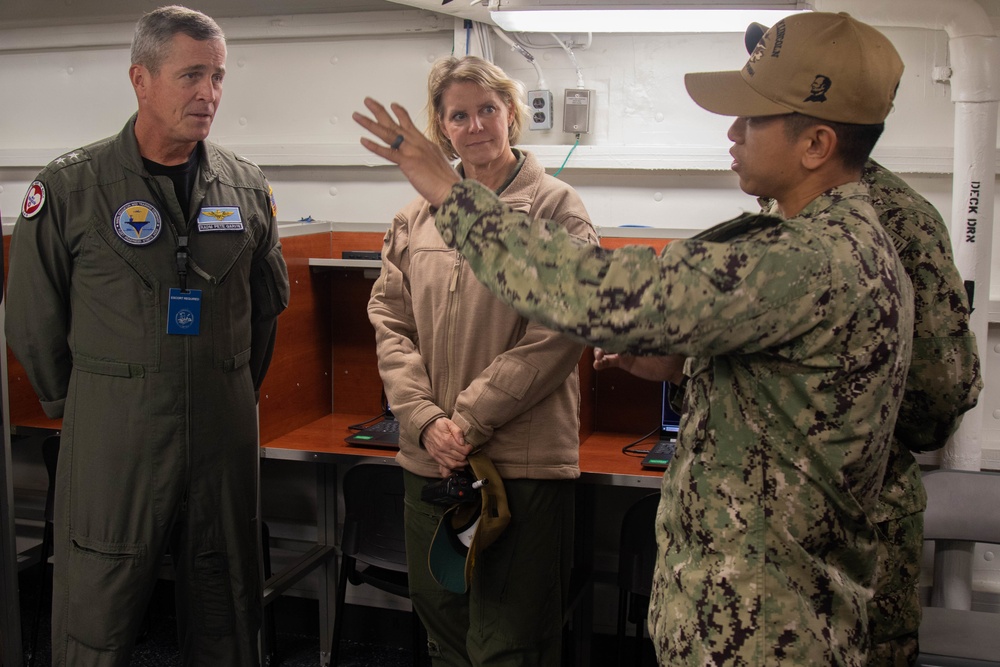 NETC commander Rear Adm. Pete Garvin visits USS Abraham Lincoln